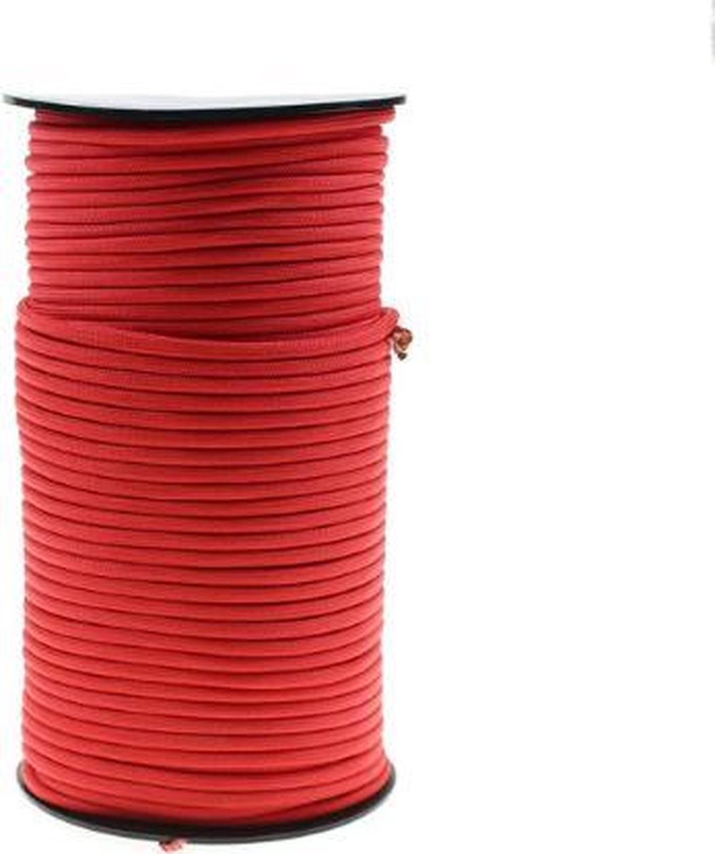 Allesvoordeliger paracord 4 mm - 9 core - 5 meter - Rood