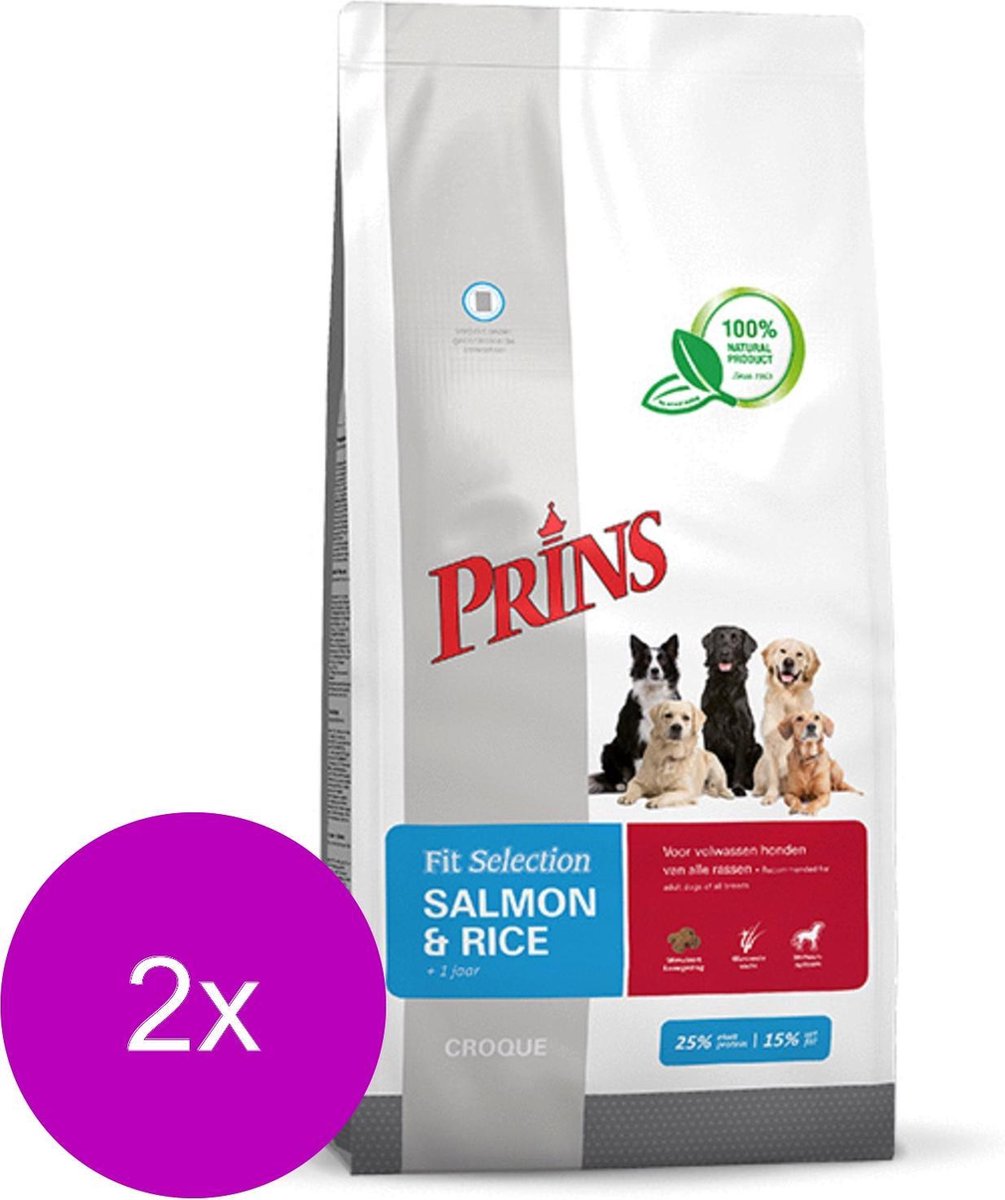 Prins fit selection zalm/rijst hondenvoer 2x 15 kg
