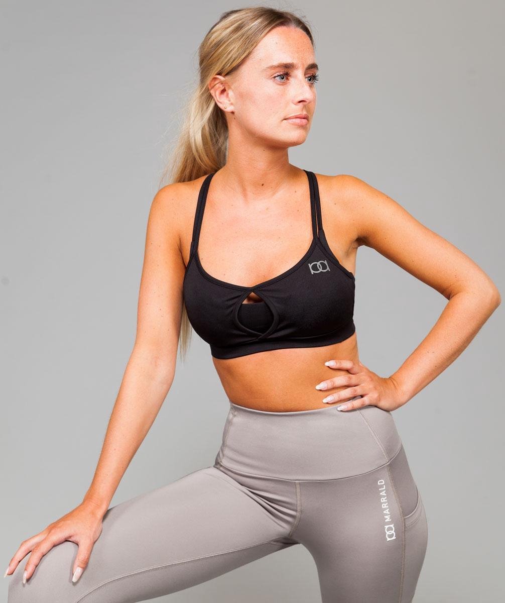Marrald Padded Cross Sports Bra | Zwart Sportbh Sportbeha BH - maat XS
