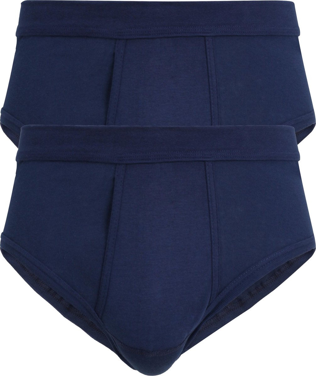 Gotzburg heren slips (2-pack) - heren slips in Feinripp met gulp - donkerblauw -  Maat: XXL
