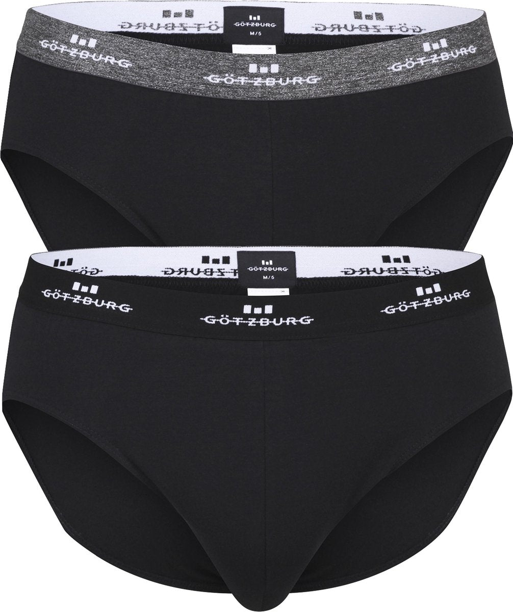 Gotzburg heren slips (2-pack) - zwart -  Maat: XXL