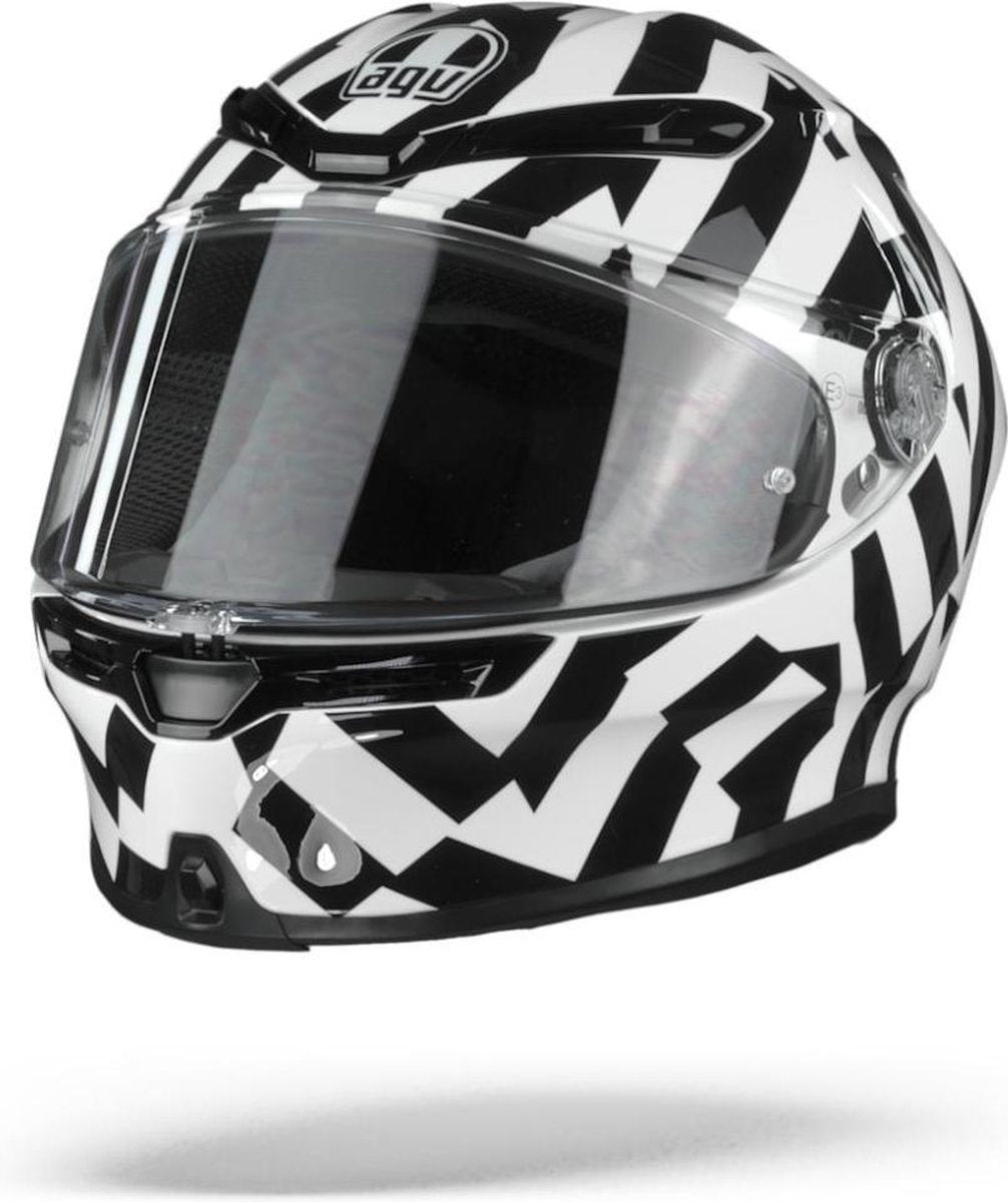 Agv K6 Max Vision Secret Black White  Integraalhelm - Motorhelm - Maat M/L