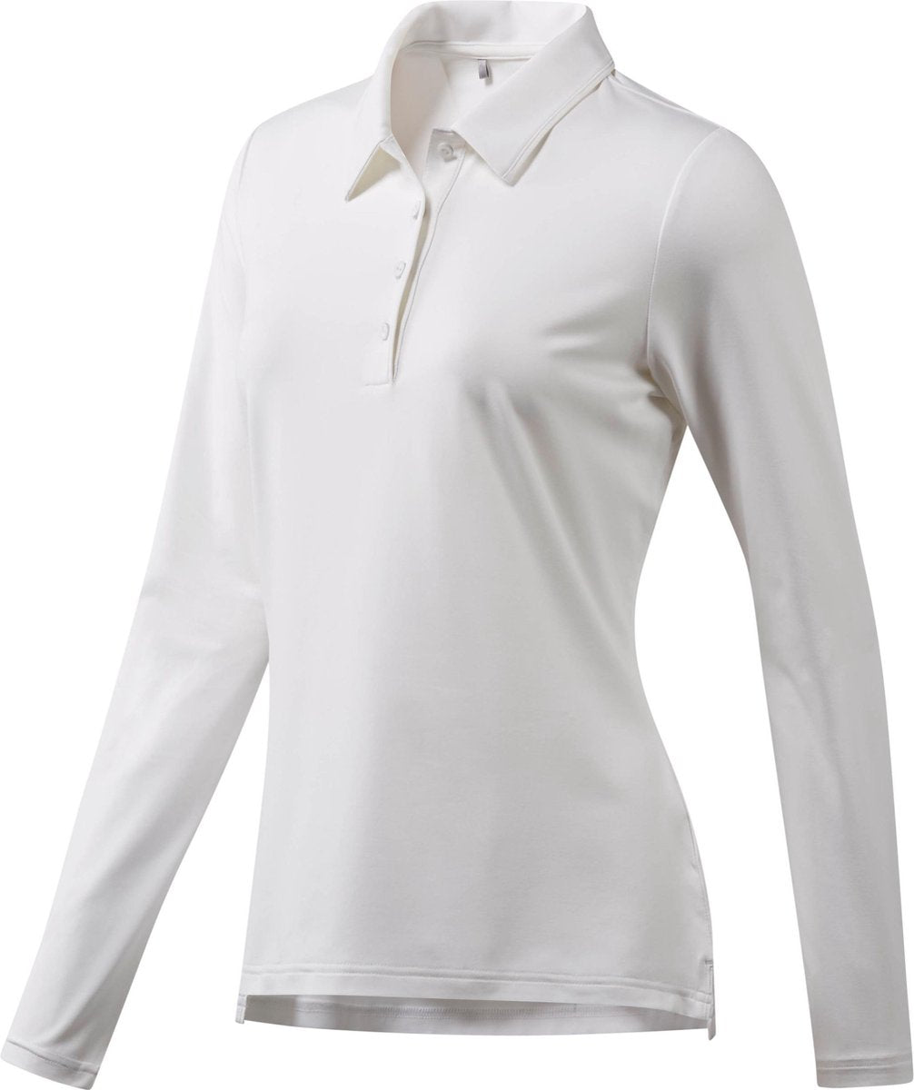 Adidas Golfpolo Ultimate Ls P Dames Wit Maat Xs