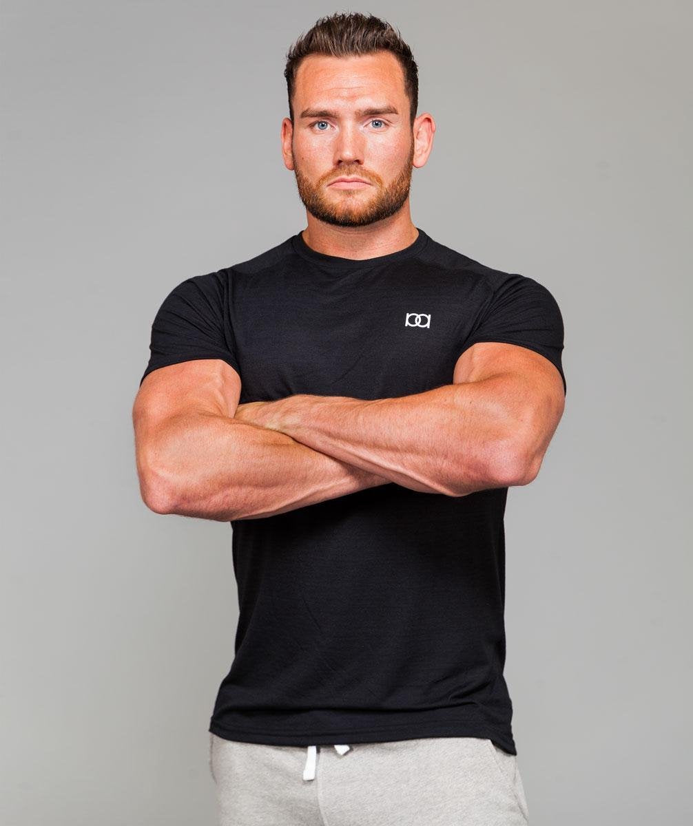 Marrald Performance Sportshirt | Zwart - M heren fitness crossfit