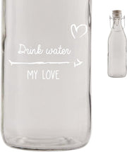 Glazen waterfles