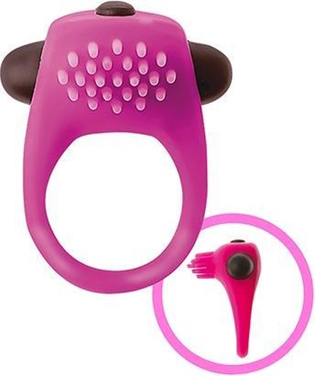 Mai No 68 vibrerende penisring met nopjes - Roze