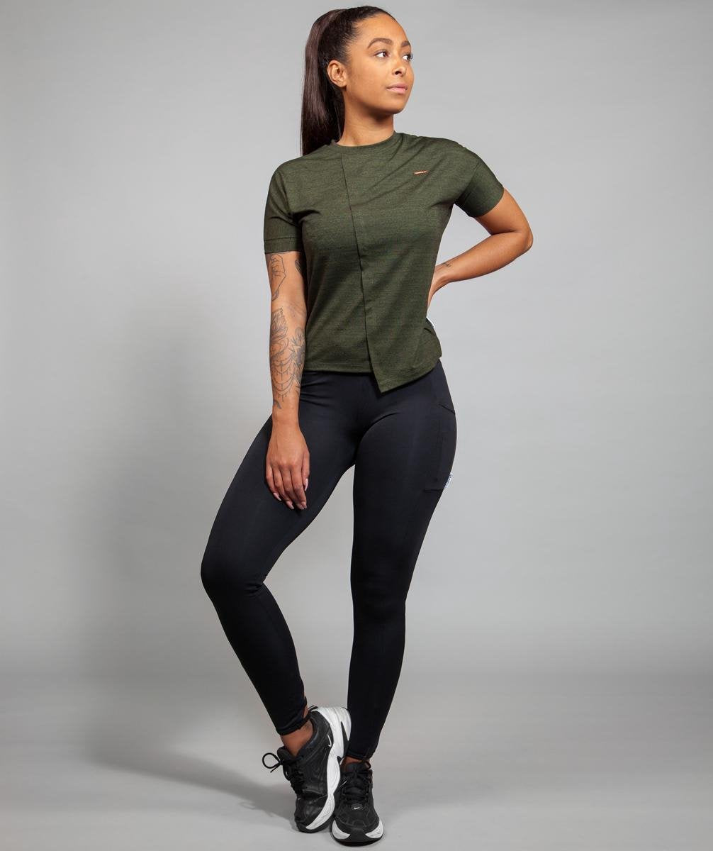Marrald Ladder Pocket Sportlegging Zwart M - legging zakken dames yoga fitness