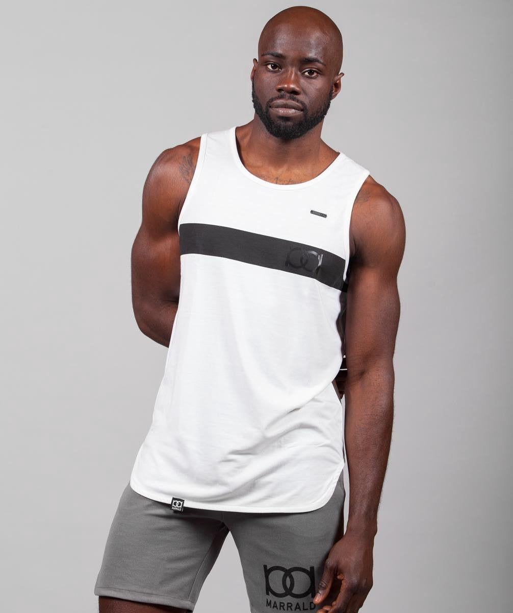 Marrald Phantom Tanktop Wit M - heren fitness crossfiets shirt sportshirt performance
