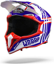 Airoh Wraap Broken Blue Red Gloss Full Face Helmet 2XL