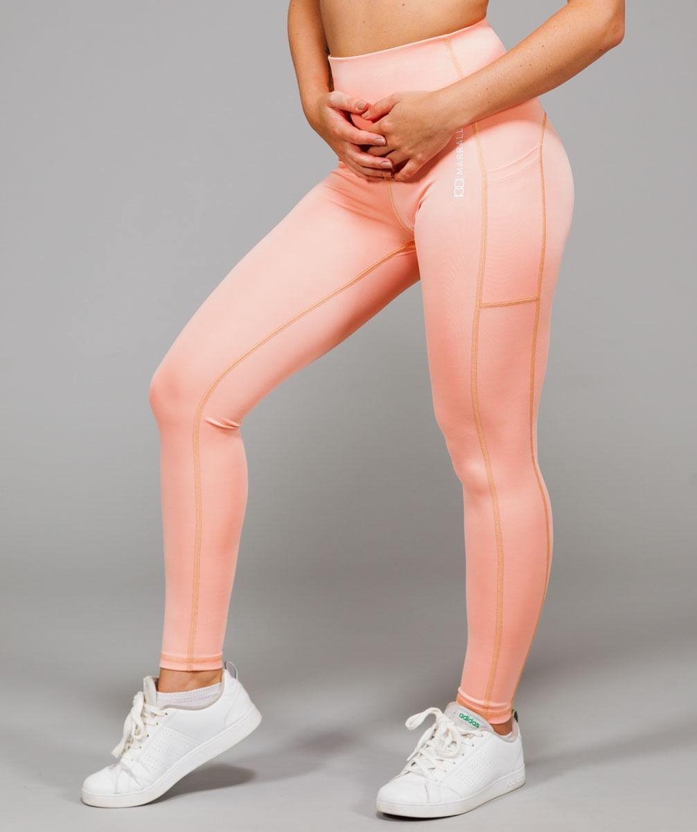 Marrald High Waist Pocket Sportlegging | Roze - S dames yoga fitness