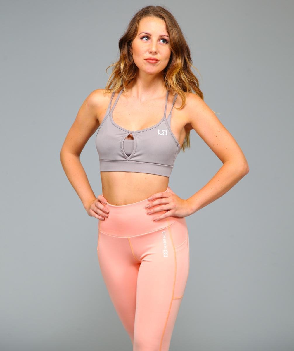 Marrald Padded Cross Sports Bra | Licht Grijs Sportbh Sportbeha BH - maat L