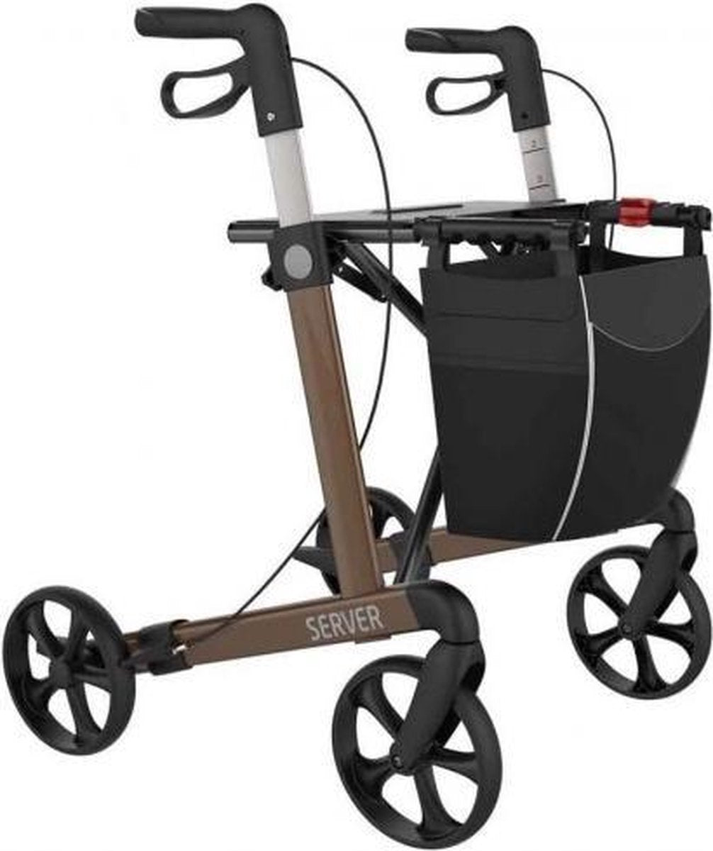 Rehasense Server Rollator Bruin-Small (zithoogte 50 cm)
