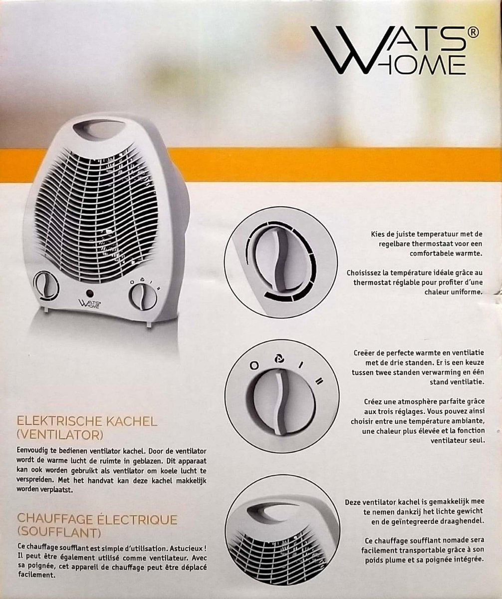 Elektrische Kachel - Ventilator - Ventilatorkachel