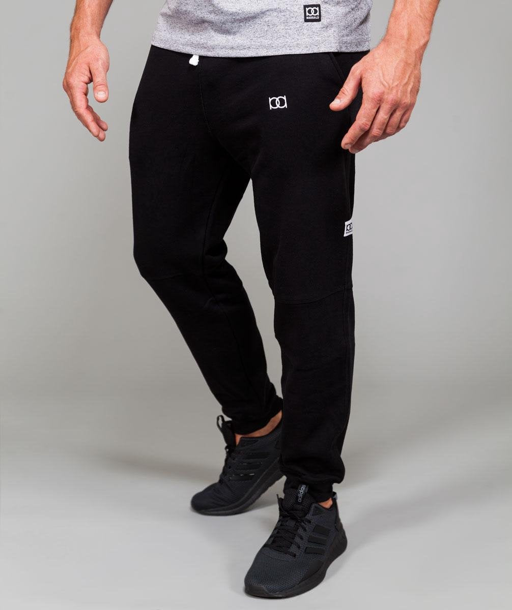 Marrald Fleece Sweatpants | Zwart - M heren lange trainings sportbroek