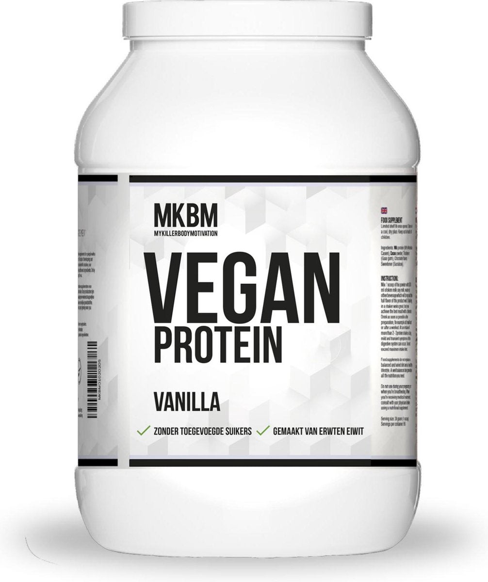 MKBM Vegan Protein - Veganistische Eiwitshake / Proteïnepoeder van Fajah Lourens - 1 KG - Vanilla