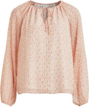 Vifalia Glitter L/s Top 14063963 Birch/w. Ikat Pr