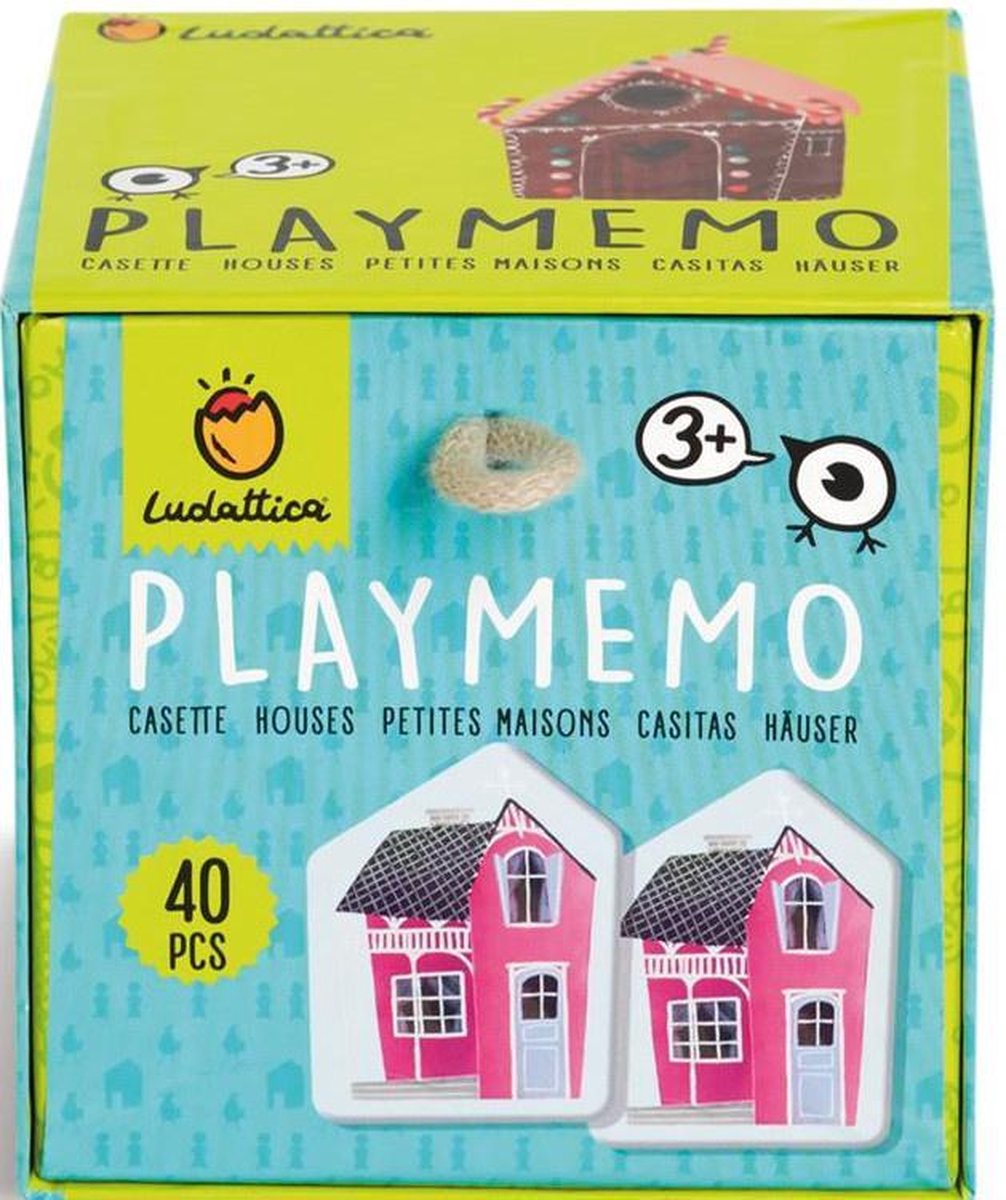 Ludattica Memory Memo Houses Junior Karton 40 Stuks