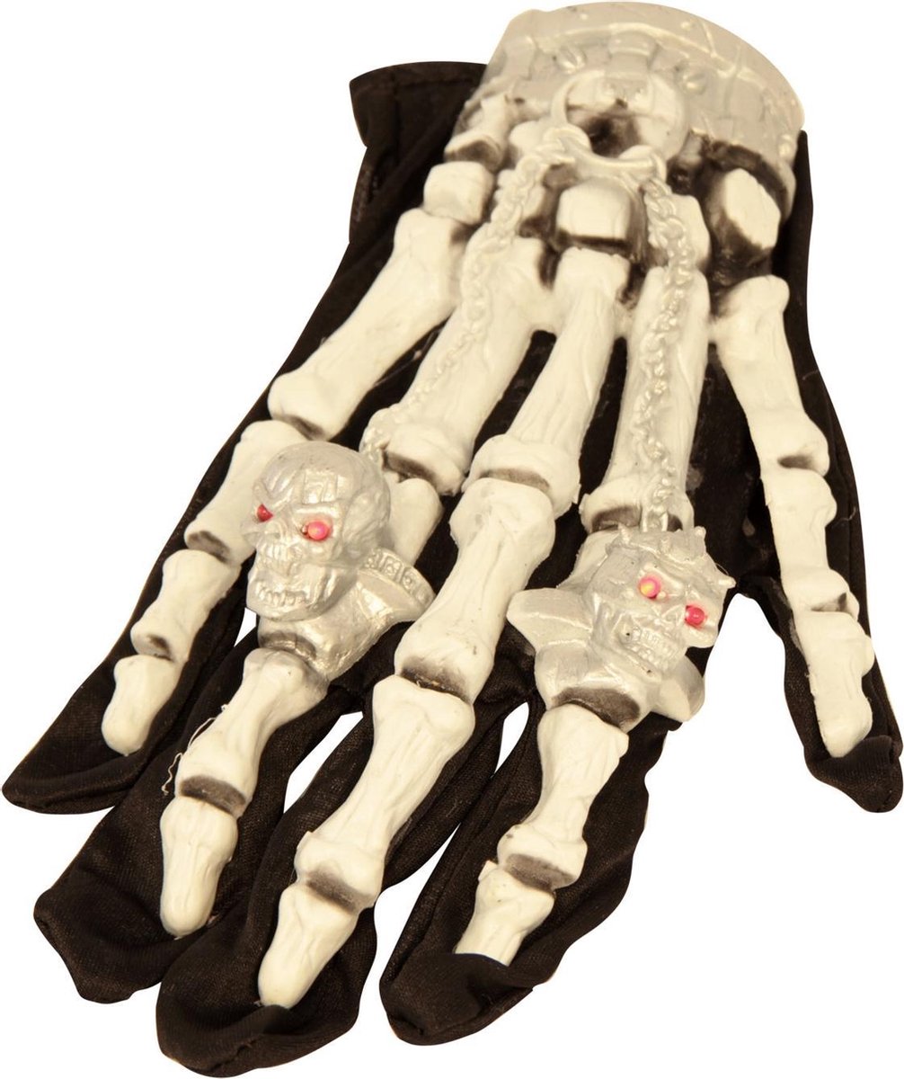 ESPA - Licht gevende skelet handschoenen Halloween accessoire - Accessoires > Handschoenen