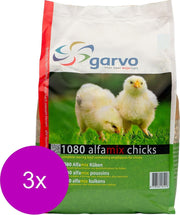 Garvo Alfamix Kuikens - Kippenvoer - 3 x 4 kg
