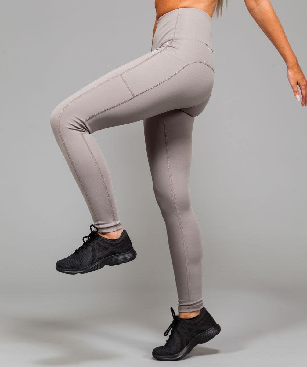 Marrald High Waist Pocket Sportlegging | Licht Grijs - M dames yoga fitness