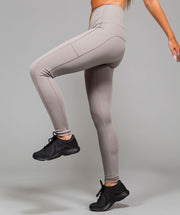Marrald High Waist Pocket Sportlegging | Licht Grijs - M dames yoga fitness