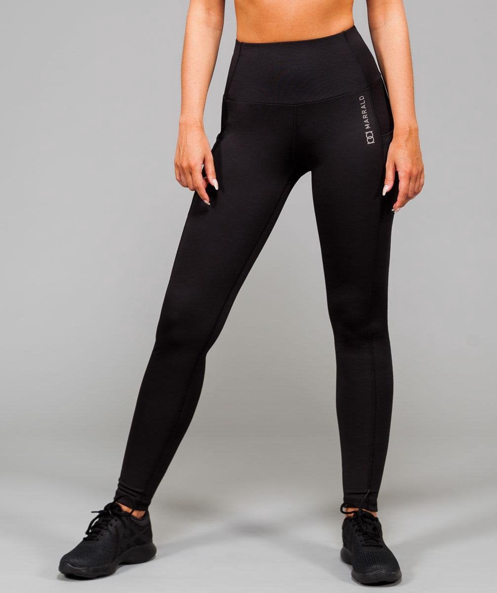 Marrald High Waist Pocket Sportlegging | Zwart - XS dames yoga fitness