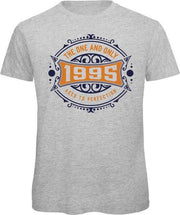 1995 The One And Only | Feest Kado T-Shirt Heren - Dames | Donker Blauw - Goud | Perfect Verjaardag Cadeau Shirt | Grappige Spreuken - Zinnen - Teksten |