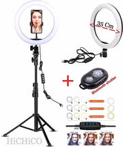 LED Ring Light 35 Cm met Tripod Camera Statief 2M
