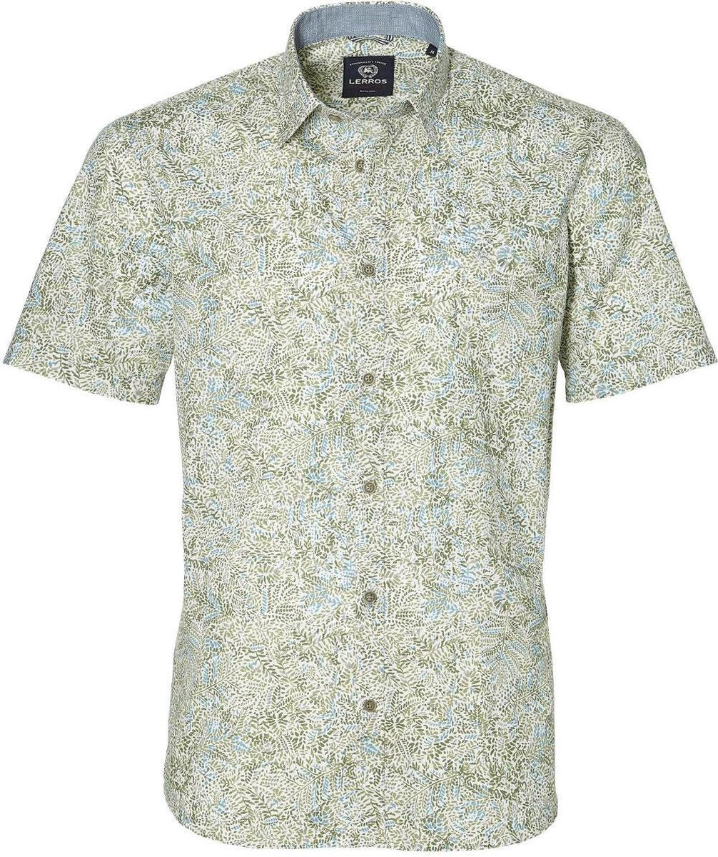Lerros Overhemd - Modern Fit - Groen - 5XL Grote Maten