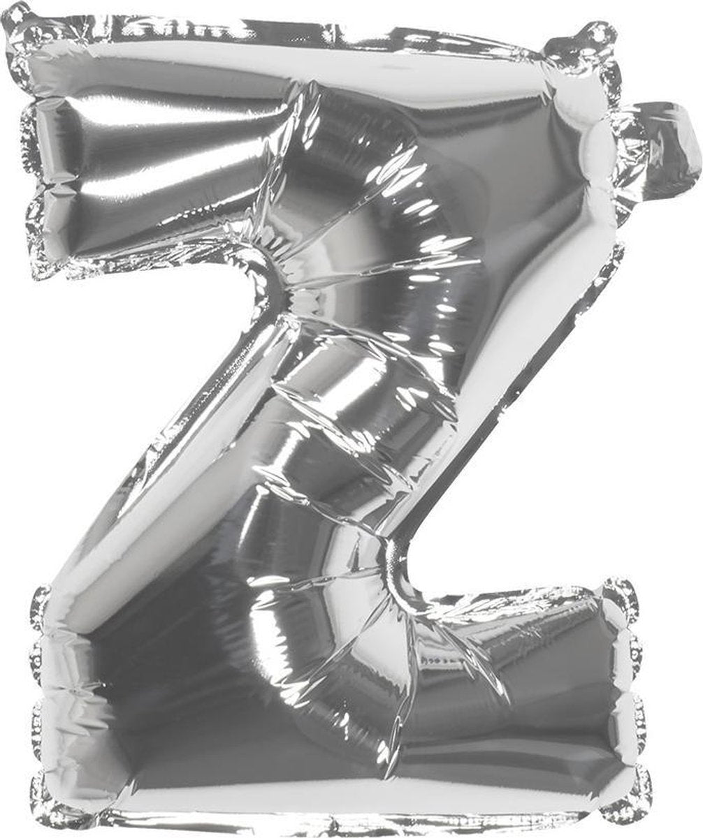 Boland Ballon Letter Z Zilver 36 Cm