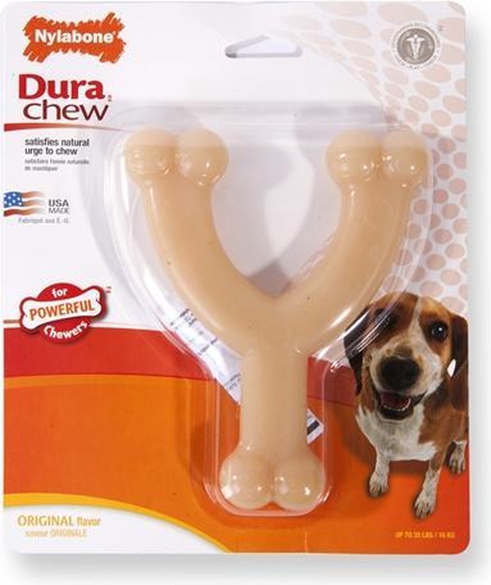 Nylabone extreme chew wishbone kipsmaak - tot 16 kg - 1 stuks