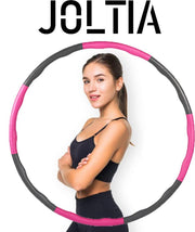 JOLTIA - Fitness Hoelahoep - Weighted Hula Hoop - Hoepel met Gewicht - Volwassenen - Weight - 1 KG - Verstelbaar - Roze