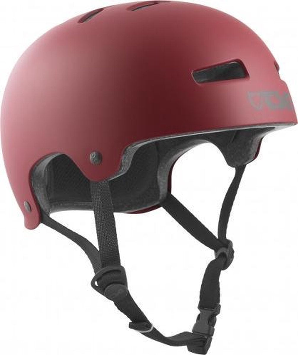 TSG Evolution skateboard helm satin oxblood