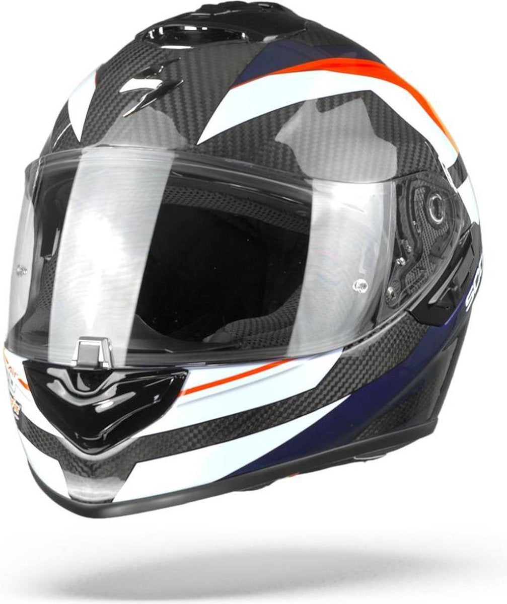 Scorpion EXO-1400 Air Carbon Legione Rood Blauw Integraalhelm - Motorhelm - Maat XXL