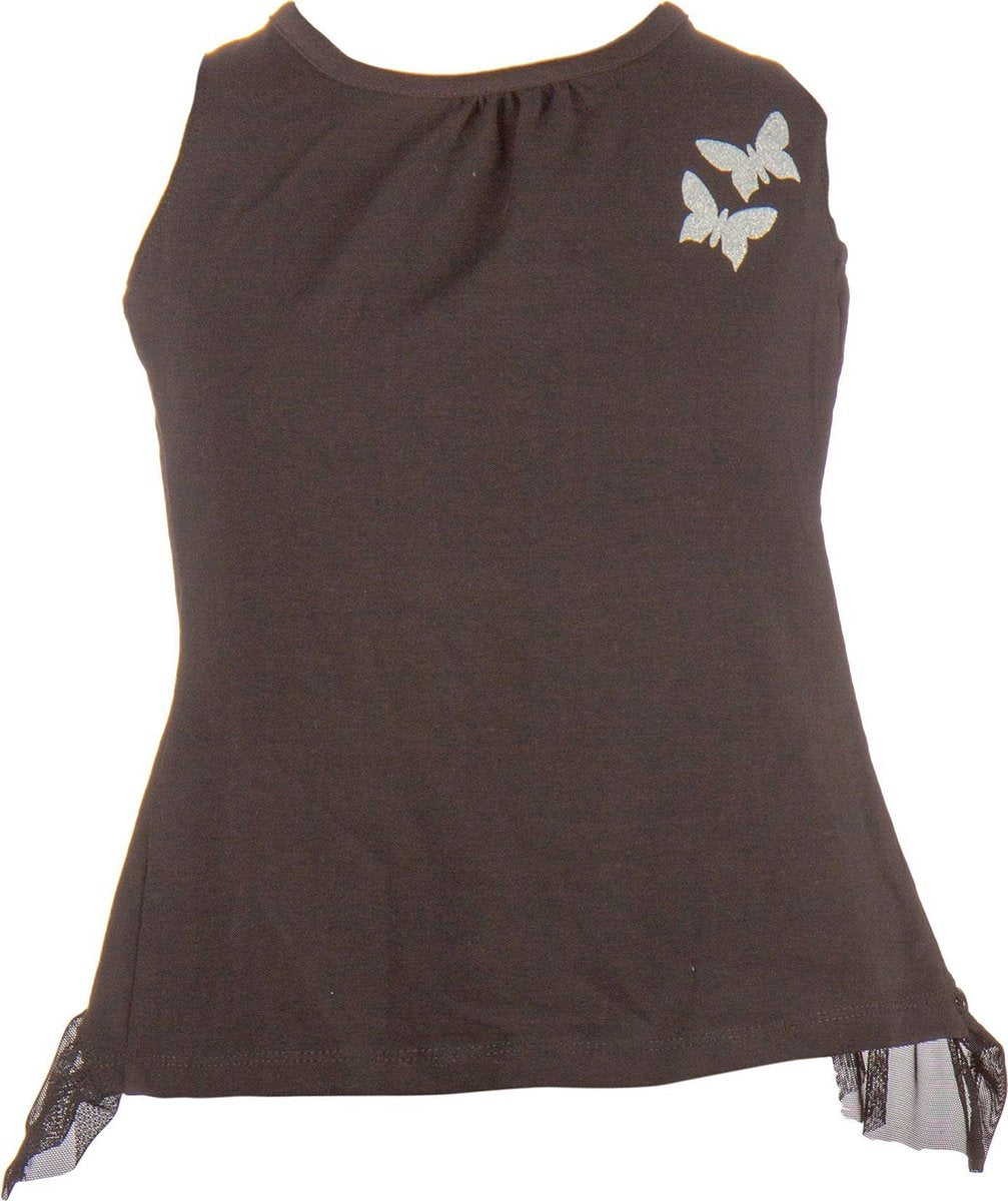 Papillon Ballettop Zwart Zonder Mouw Meisjes Maat 128