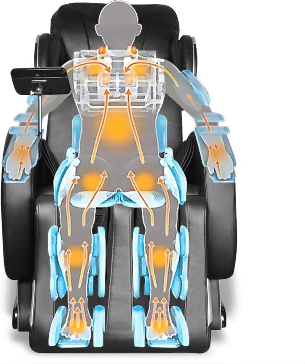 Elektrische Massagestoel met Super Screen / Massagefauteuil / Elektrische Massage Stoel / Luxe Fauteuil Zwart Kunstleer/ Loungestoel / Lounge stoel / Relax stoel / Chill stoel / Lounge Bankje / Lounge Fauteil / Cocktail stoel