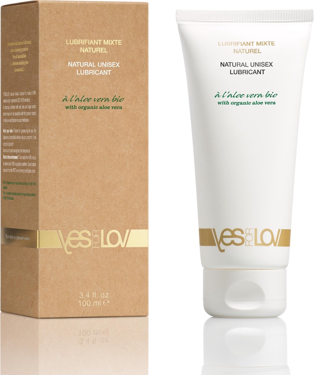YESforLOV - Natural Unisex Glijmiddel met Organische Aloe Vera Tube 100 ml