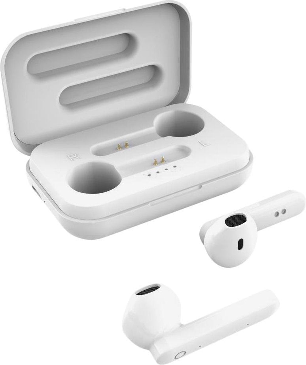 STREETZ TWS-105 Draadloze in-ear oordopjes - Met oplaadcase - Mat wit