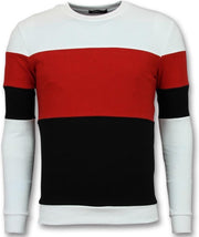 Enos Sweater Mannen - Online Streep Truien Kopen - Rood - Maten: S