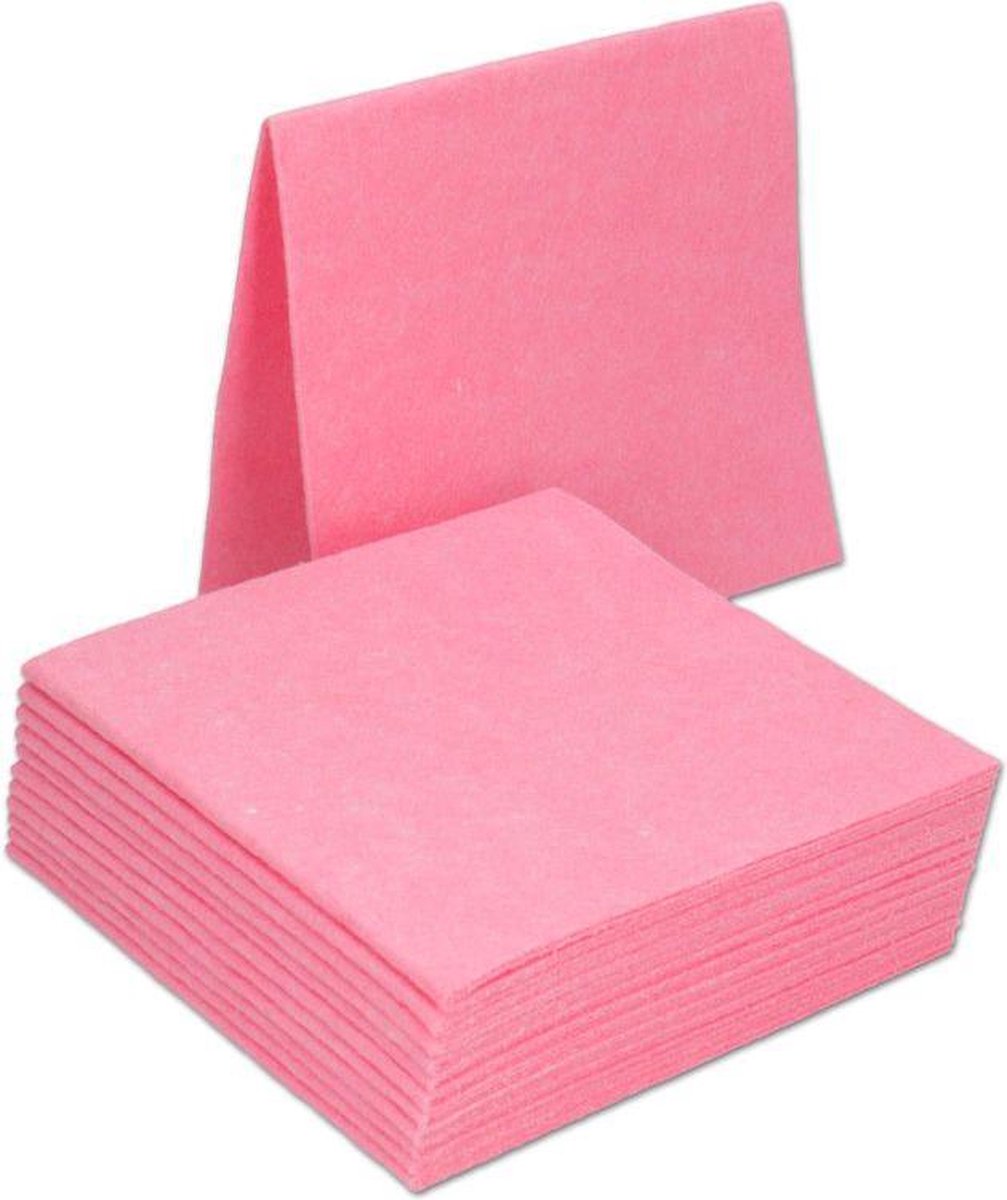 Maus 50 stuks sopdoeken vaatdoekjes rood roze viscose vaatdoeken 5x10 HACCP 5 kleuren leverbaar