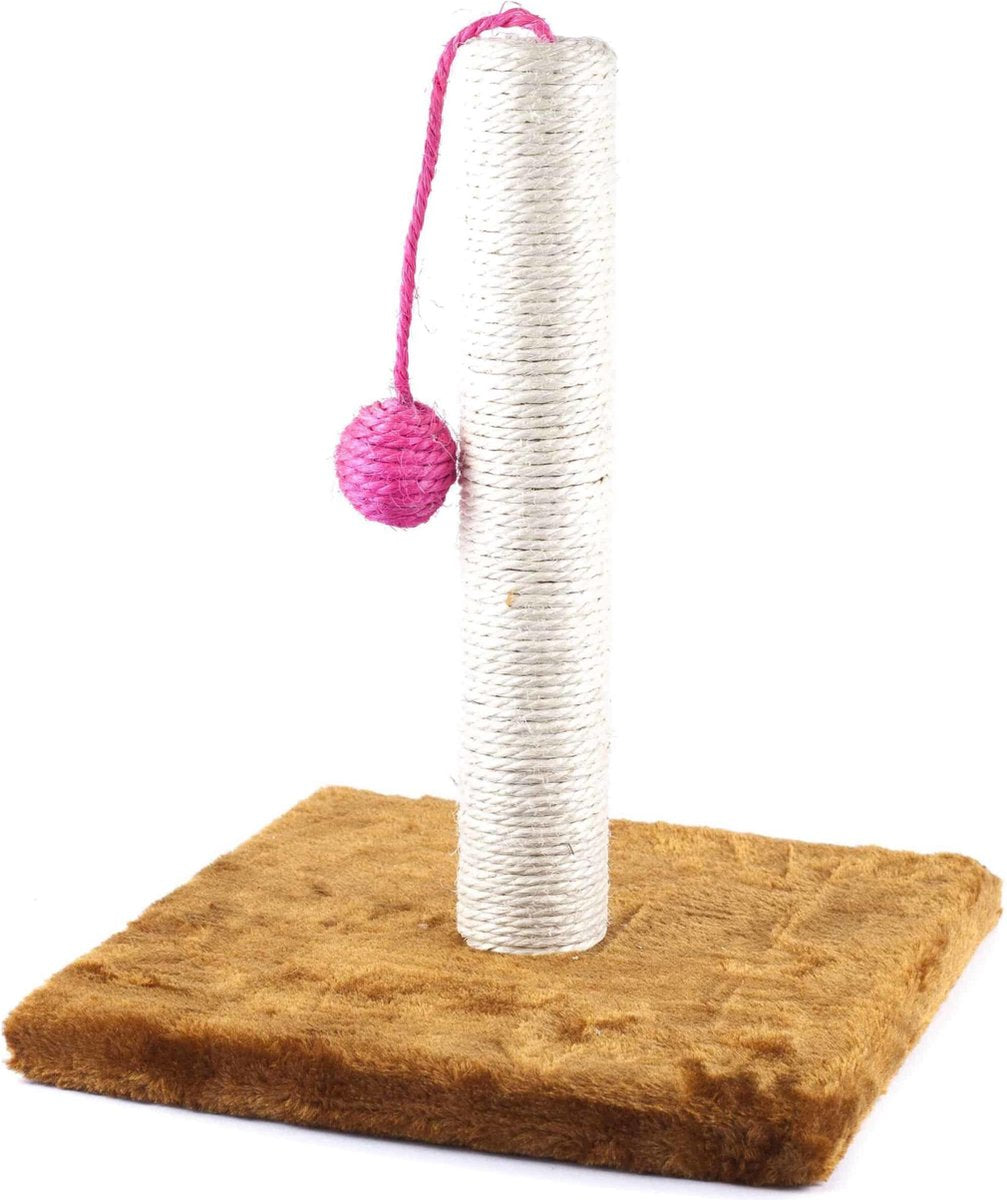 Katten/kitten krabpaal beige 35 cm