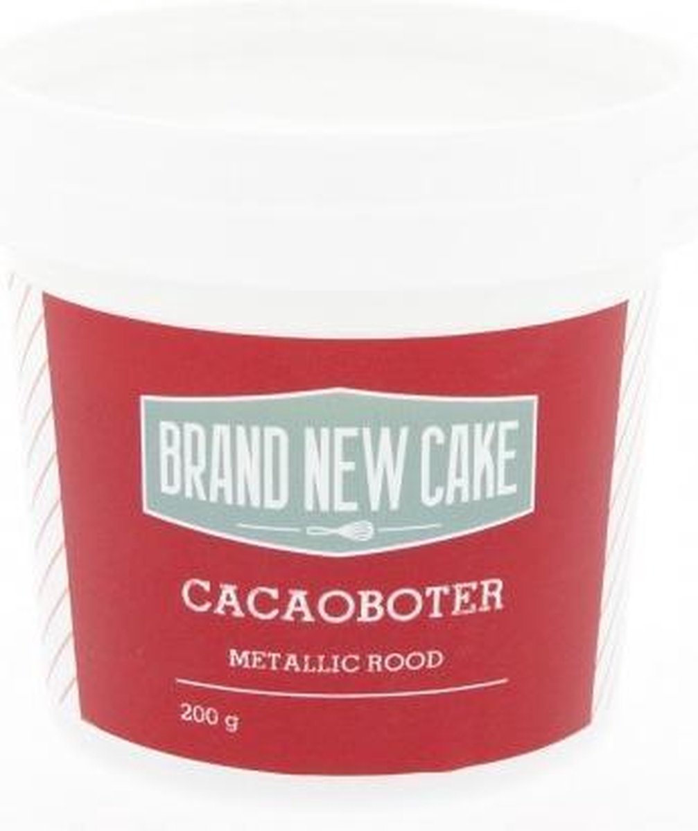 Brand New Cake - Cacaoboter Gekleurd Metallic Rood (200g)