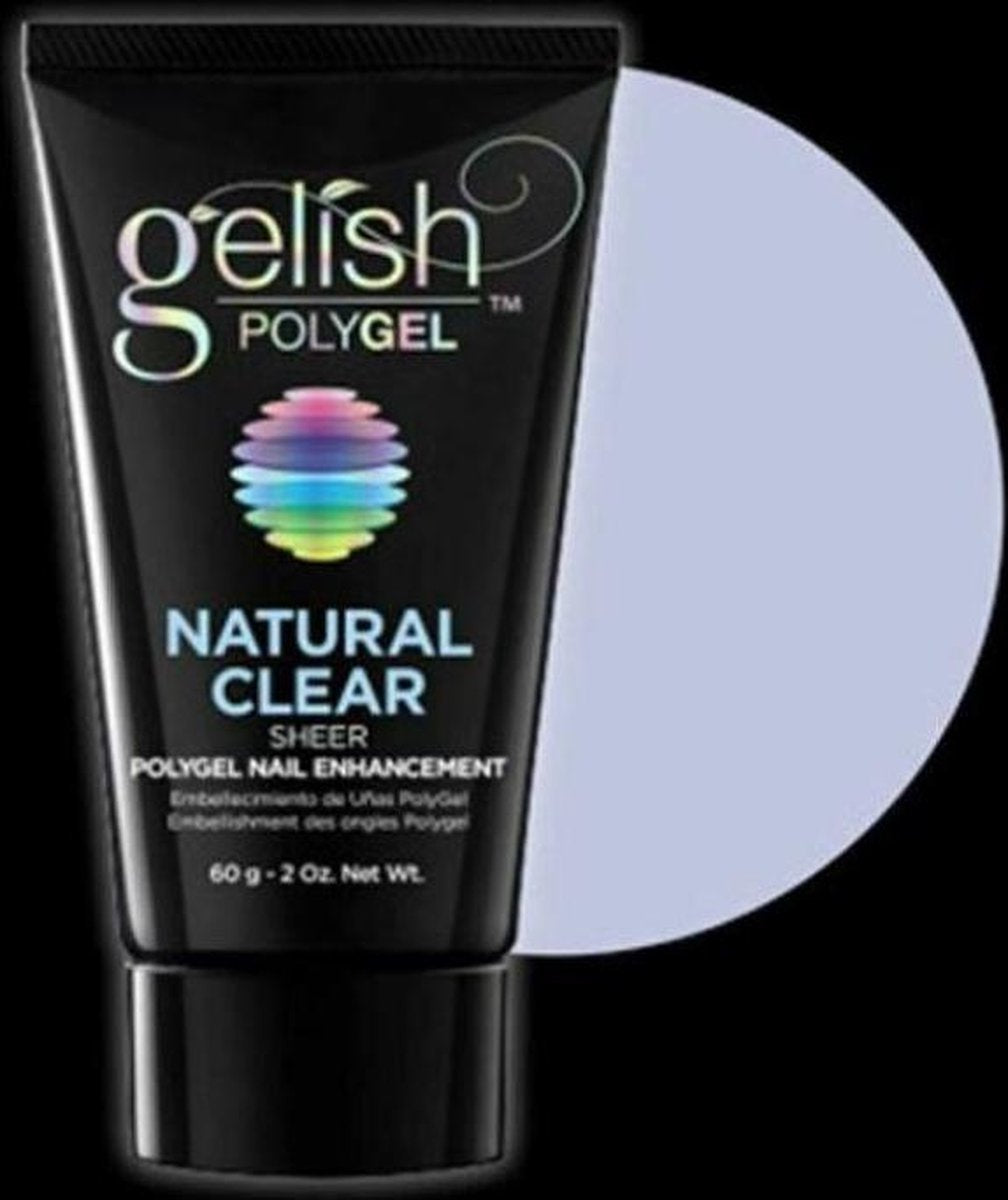 Gelish Polygel Nail Enhancement Natural Clear Sheer - 2 oz / 60 g