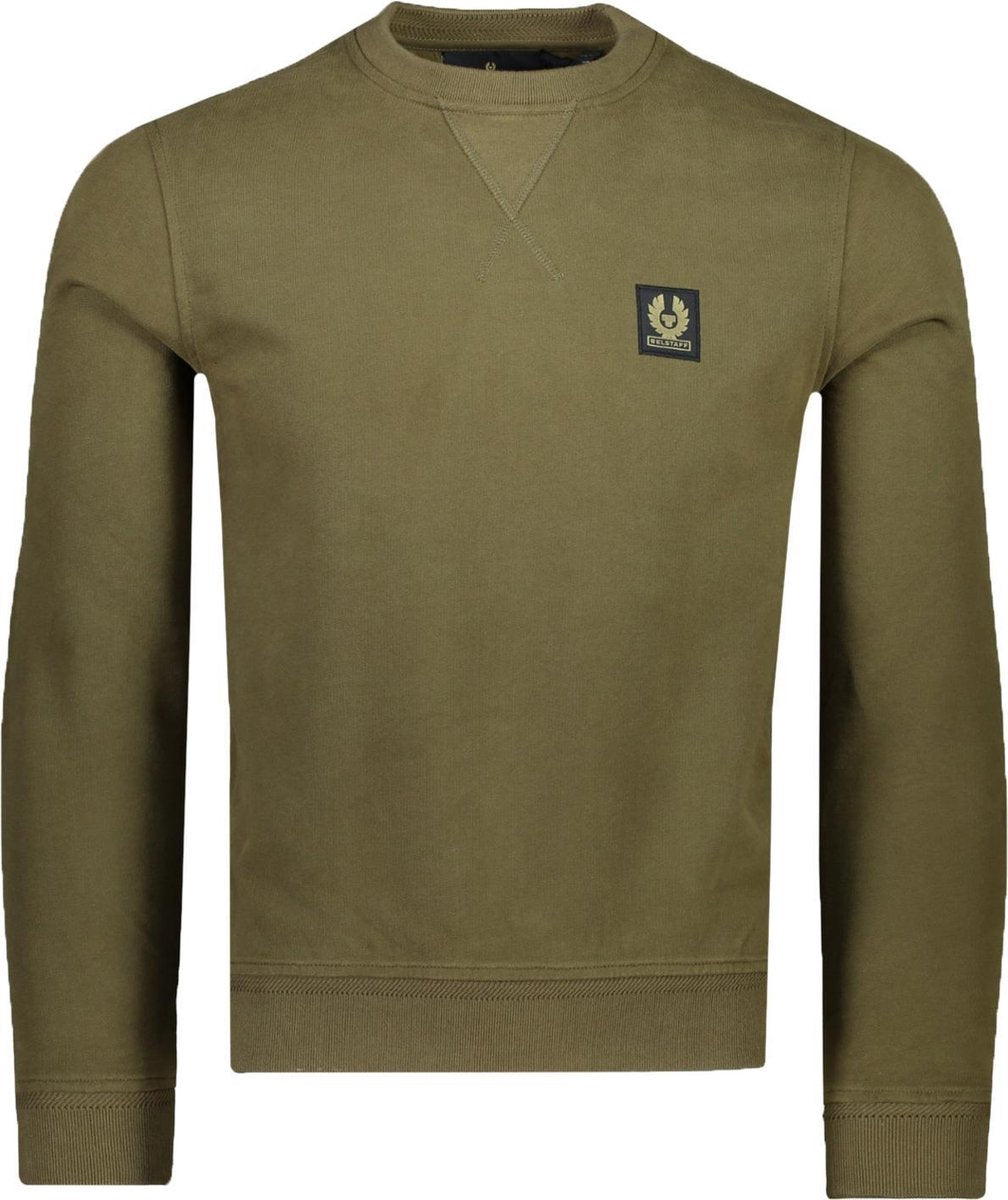 Belstaff Sweater Groen Getailleerd - Maat M - Heren - Herfst/Winter Collectie - Katoen