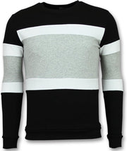 Enos Striped Sweater Mens - Online Streep Truien Kopen - Grijs - Maten: M