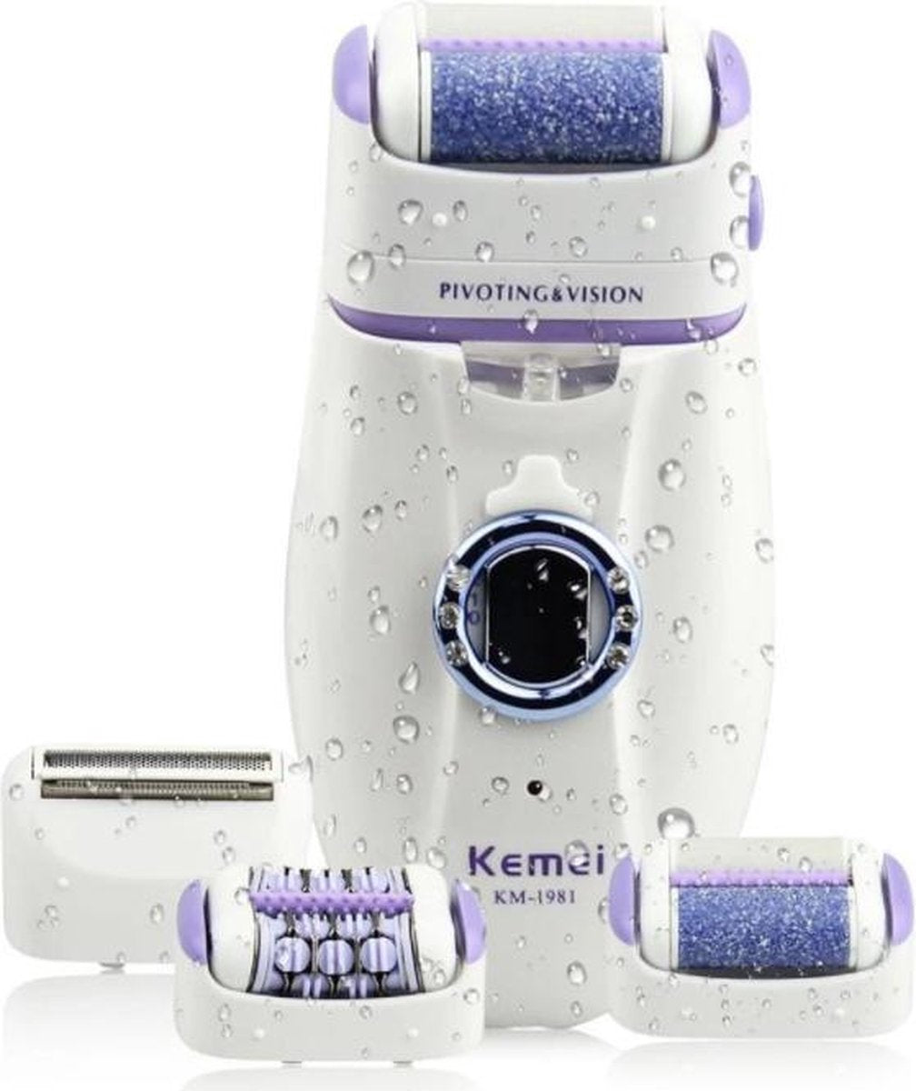 3 in1 Vrouwen Epilator Elektrische Vrouwelijke Gezicht Ontharen Dame Scheerapparaat Bikini Trimmer Body Ontharingscréme Been Oplaadbare Ontharen