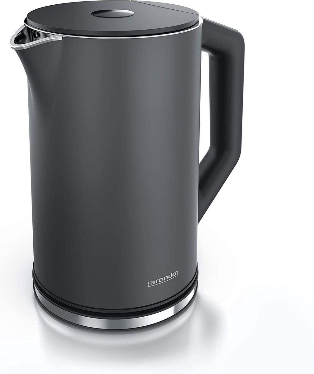 Arendo - RVS waterkoker met temperatuurinstelling 40-100 graden in stappen van 5 - dubbelwandig design - 1