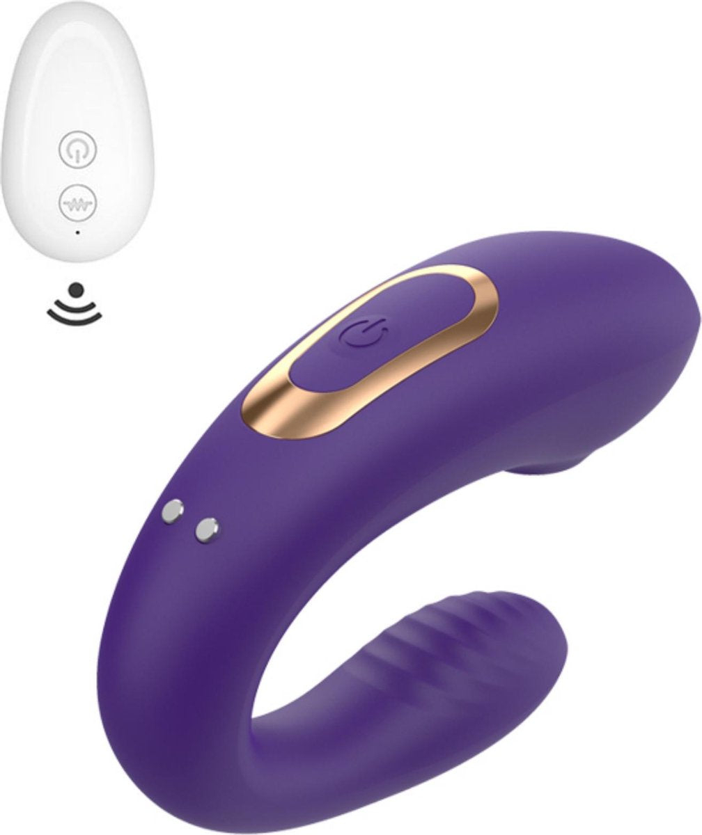 DecoRD 2in1 Clitoris Stimulator Luchtdruk - Vibrator voor Vrouwen - Ideaal voor Koppels - Ondergoed Dildo met Clit Zuiger/Sucker - Paars - 10 standen  - Met Afstandsbediening - Waterdicht - Stil