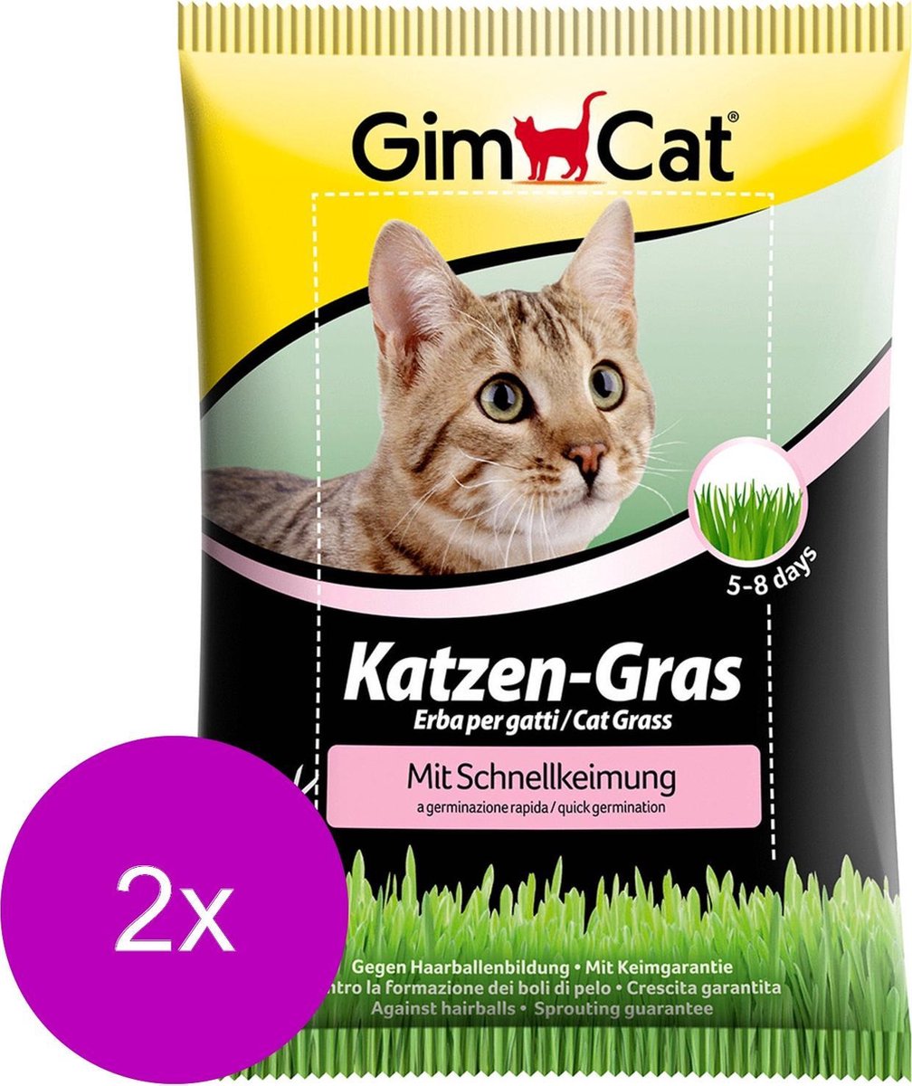 GimCat Kattengras in Snelkiemzak - Kattensnack - 2 x 100 g