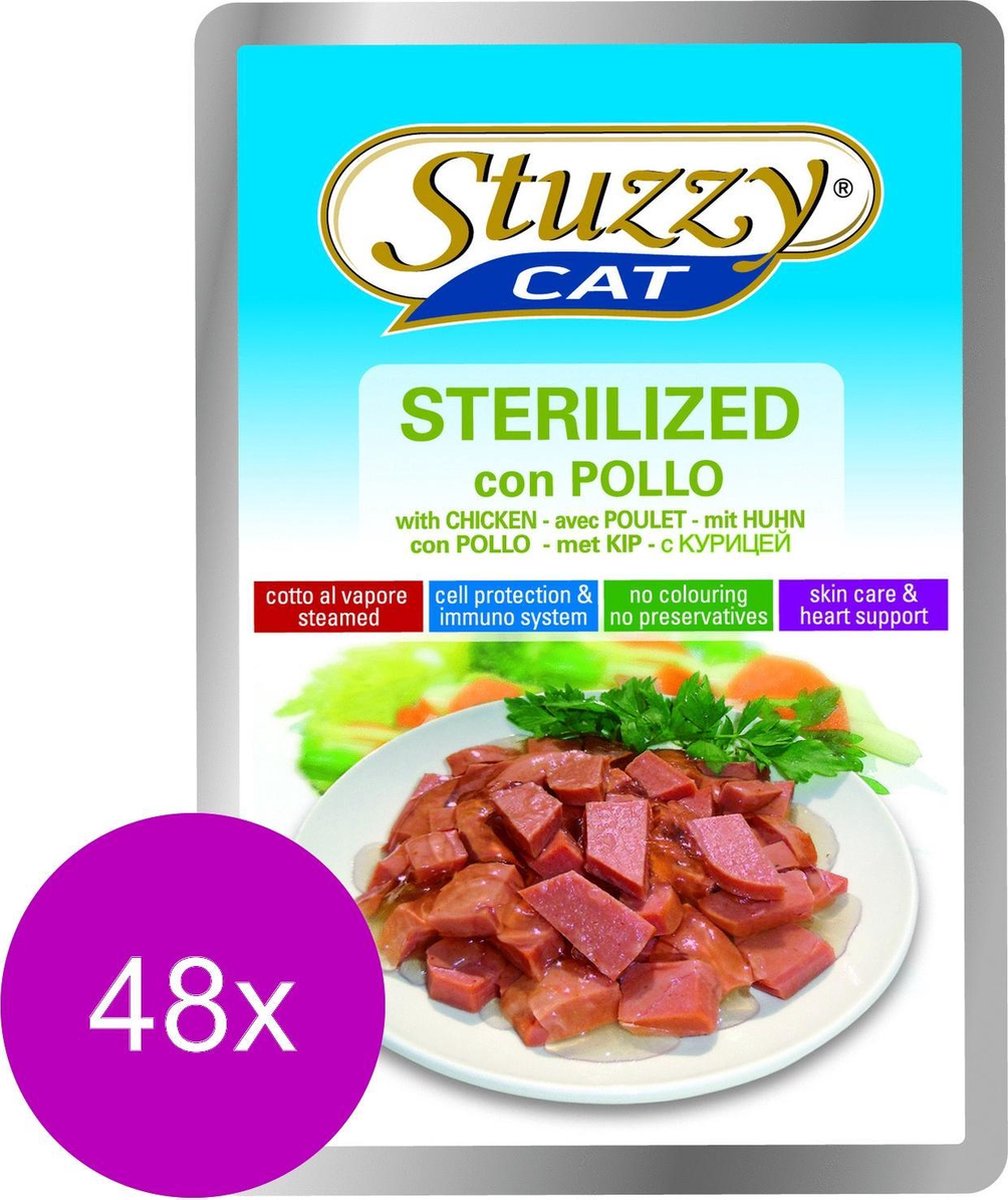 Stuzzy Pouch Adult Kip - Kattenvoer - 48 x 100 g